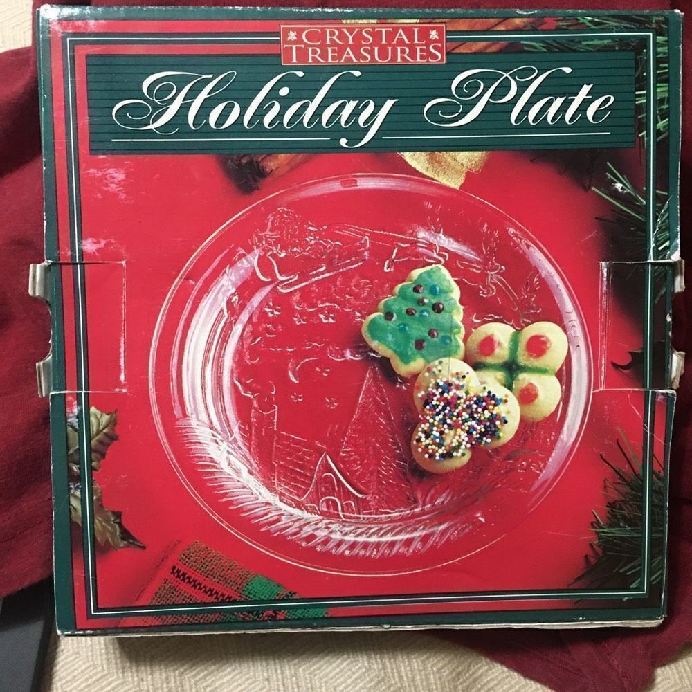 Vintage Crystal Treasures Holiday Plate